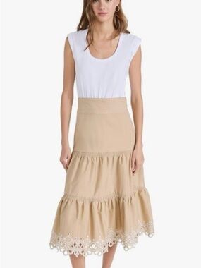 Veronica Beard Amaia dress white/beige (light khaki) brand new size medium